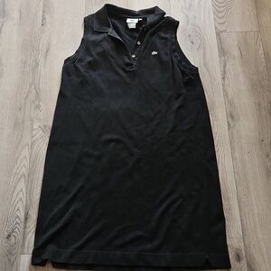 Lacoste Womenss' Black Sleeveless Polo Dress~ 14